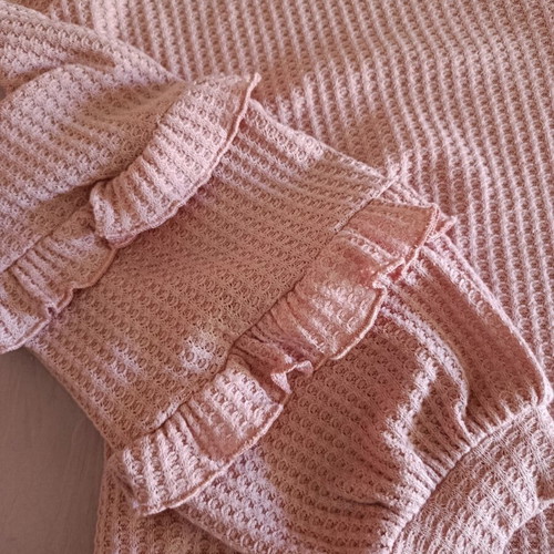 Shein pink women's blouse with unique sleeves like new, XL