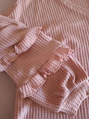 Shein pink women's blouse with unique sleeves like new, XL
