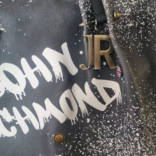 John Richmond shoulder bag like new, black with white letters
