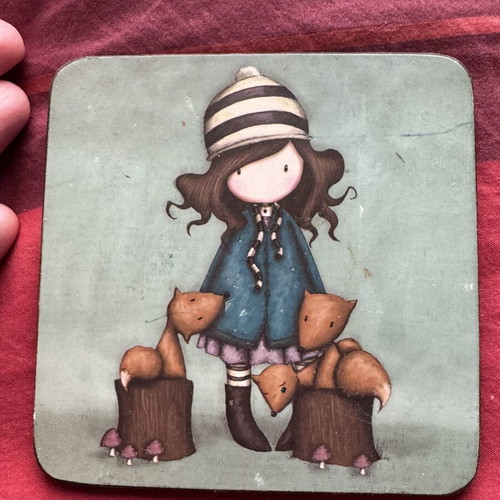 Girlies figures set of two like new with coaster gift