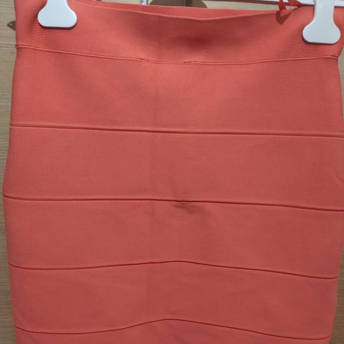 BCBGMAXAZRIA Bandage Mini Skirt like new, orange, size L