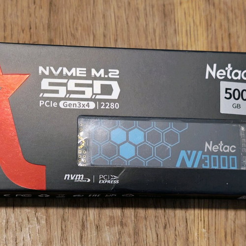 Netac 2280 Gen3x4 500GB SSD new