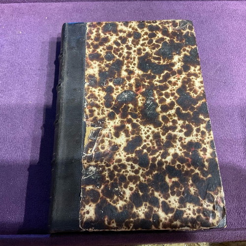 Pausanias leather-bound books used, bilingual Lipsiae edition 1874, set of two