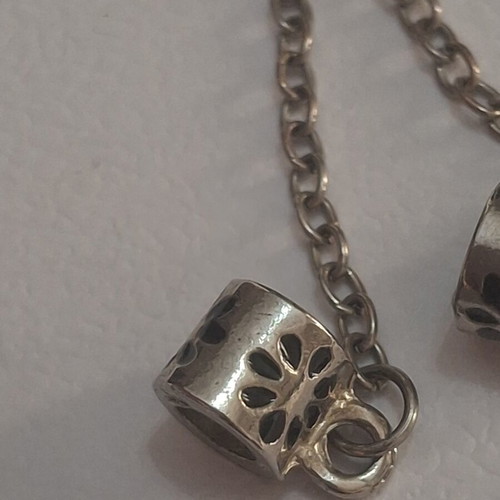 Security chain used, decorative for bracelet, silver color