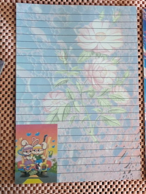 Vintage letter sheets 1980 used, like new, pack of 9