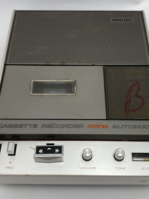 Philips N2204 vintage portable cassette recorder used