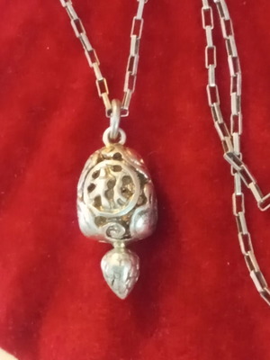 Lalaunis A21 925 silver turtle pendant with silver chain vintage piece
