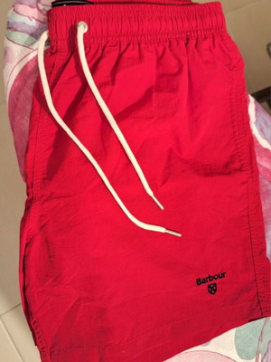 Barbour men's red swim shorts like new, size M