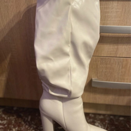 Shein white high-heeled pumps size 38