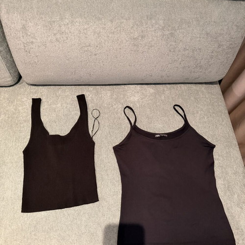 Zara black tops like new, size M, pack of 2