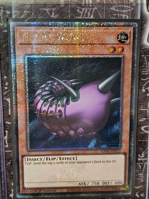 Needle Worm and Petit Moth Yu-Gi-Oh! cards like new with sleeves