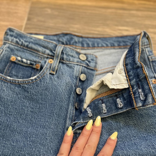 Levi's 501 Premium High Rise Jeans like new, blue, size S