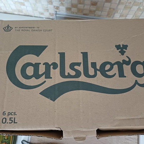 Carlsberg beer glasses set of 6 0.5L new in box