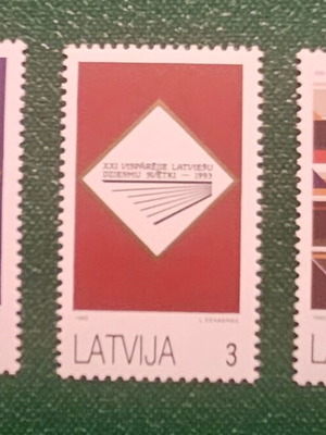 Latvia 1993 National Song Festival Stamps new, set of 3