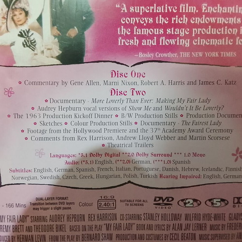 My Fair Lady DVD used, 2-disc edition with Greek subtitles