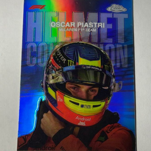 2024 Topps Chrome Formula 1 Helmet Collection Oscar Piastri like new