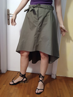 BSB asymmetrical summer skirt in khaki, like new