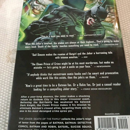 The Joker Death of the Family hardcover DC The New 52 2013