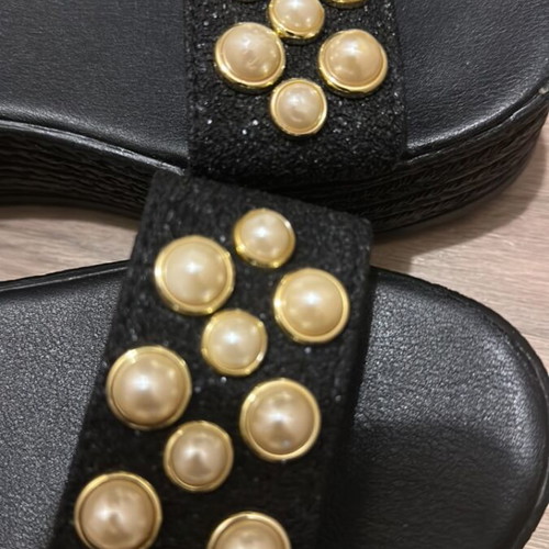 Flatform sandals size 41 black like new