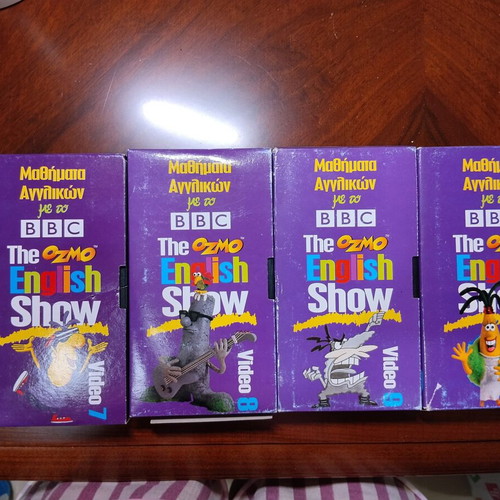 The Ozmo English Show BBC VHS set like new, 9 tapes incomplete