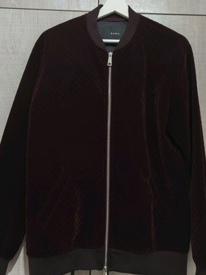 Velvet bomber jacket Zara σαν καινούργιο, κόκκινο και μωβ, μέγεθος L