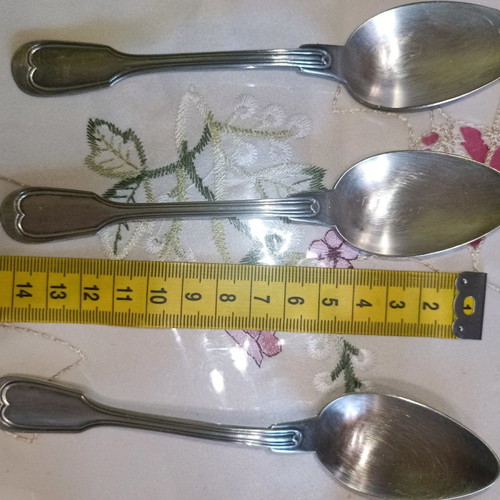Antique cutlery set used, 15 pieces