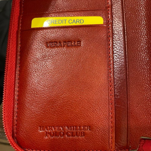 Polo Club leather wallet red new unused