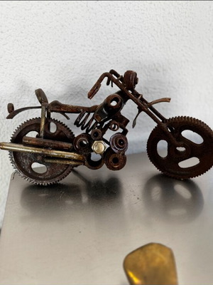 Motorcycle metal sculpture