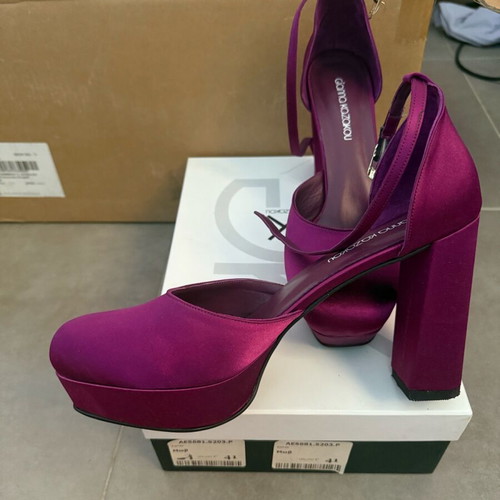 Gianna Kazakou satin pumps like new, purple, size 41