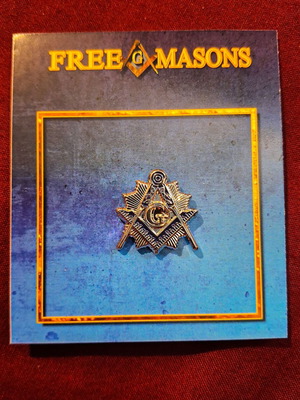 Metallic Freemason Pin silver color, new