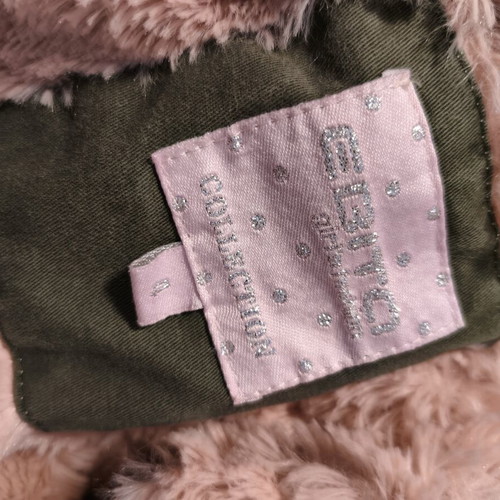 Parka jacket for girl 4 years old used, khaki with pink lining