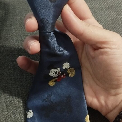 Disney Mickey Mouse children's tie blue satin new with tags