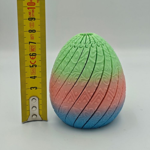 3D Printed Articulated Easter Egg Fidget New Rainbow PLA