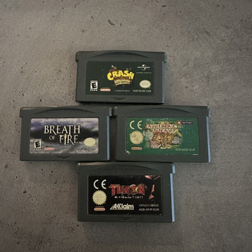 Nintendo Advance games set: Crash, Breath of Fire, Turok, Animal Snap