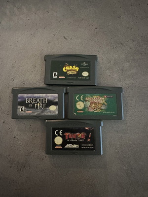 Nintendo Advance games set: Crash, Breath of Fire, Turok, Animal Snap
