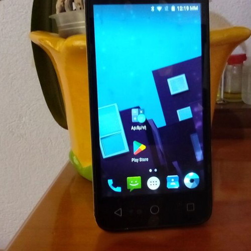 Vodafone smartphone used, tin can with wire category