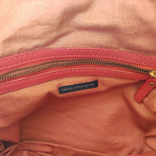 French Connection shoulder bag genuine leather like new coral
