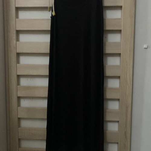 Long black dress one size new, summer with slits