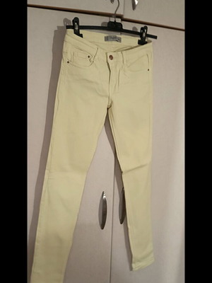 Zara yellow butter denim pants like new, size S