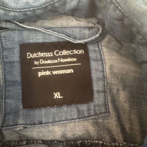 Pink Woman Doukissa Nomikou Denim Romper Playsuit XL like new, blue
