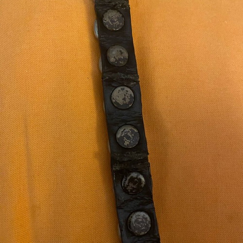 Women’s belt used with silver hearts, size 90cm, black