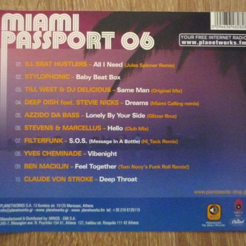 Miami Passport 06 CD used, electronic genre, disc and covers only