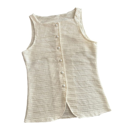 Vintage style sleeveless top ivory S/M like new by H&M