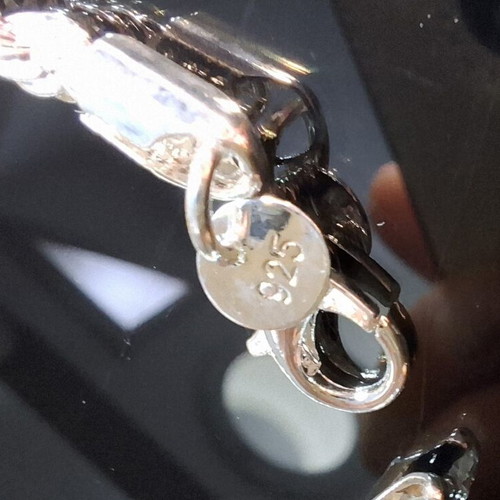 Silver 925 bracelet with twisted rope design and lobster clasp, new