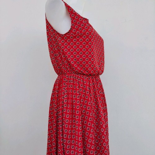 Red dress one size like new with open back