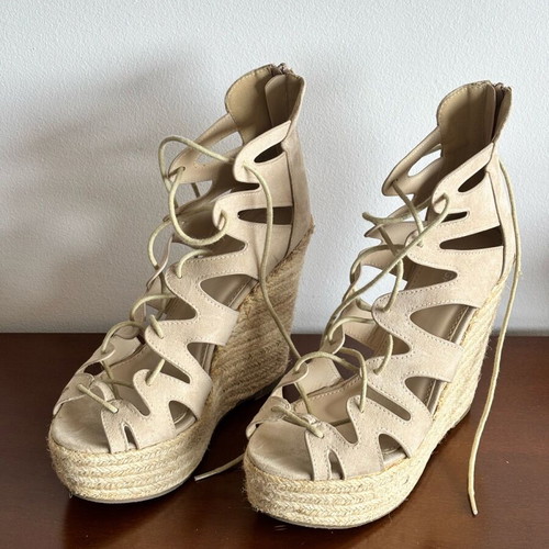 Espadrille platform Migato beige nude like new