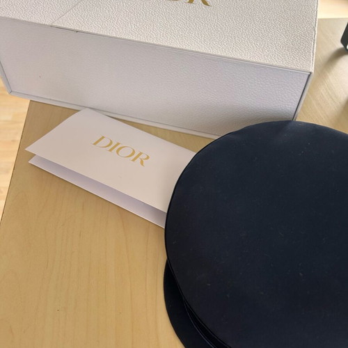 Christian Dior Navy Cap like new with Oblique interior full set