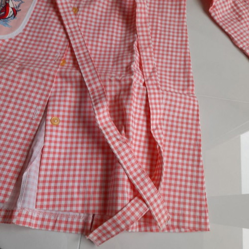 School apron Peiraiki - Patraiki pink new with white collar