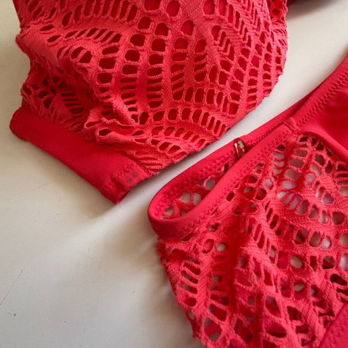 Jolidon Coral Knitted Bikini Set Size S 70B New