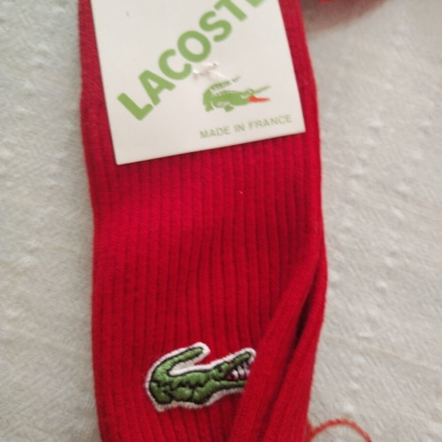 Lacoste unisex red socks